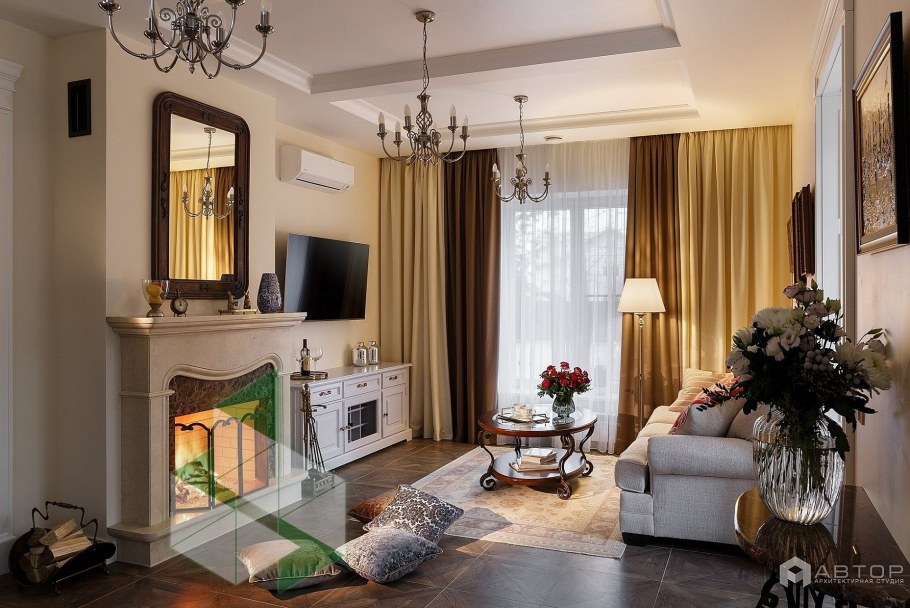 Камин в интерьере