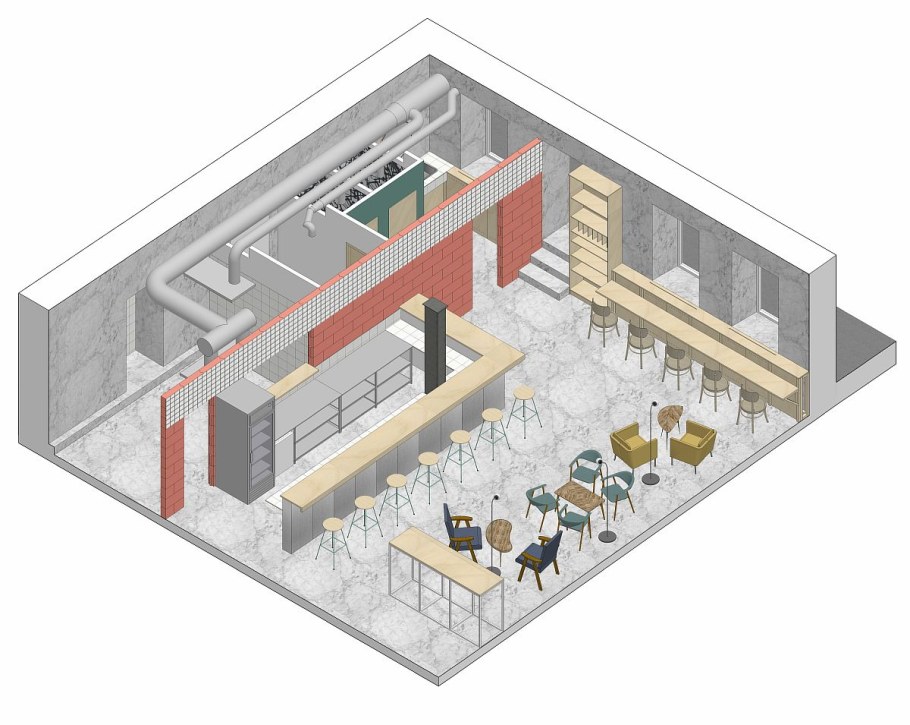 Аксонометрия этажа