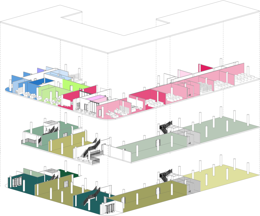 Функциональные зоны общественного здания