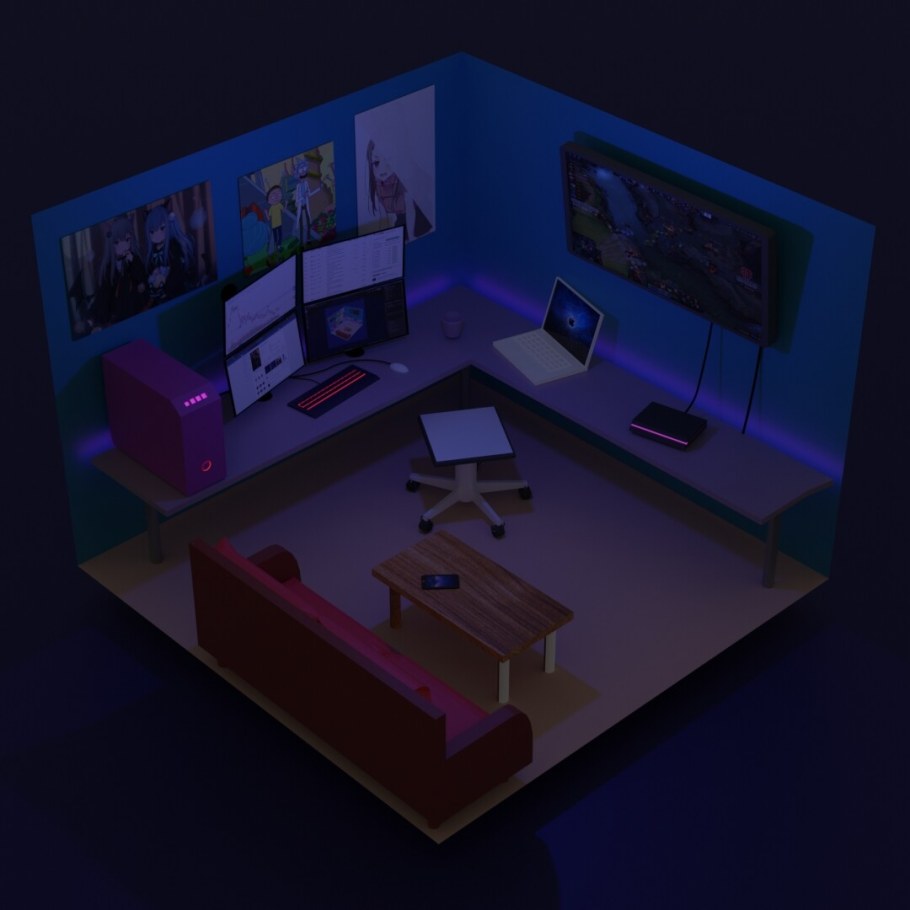 Комната геймера симс 4