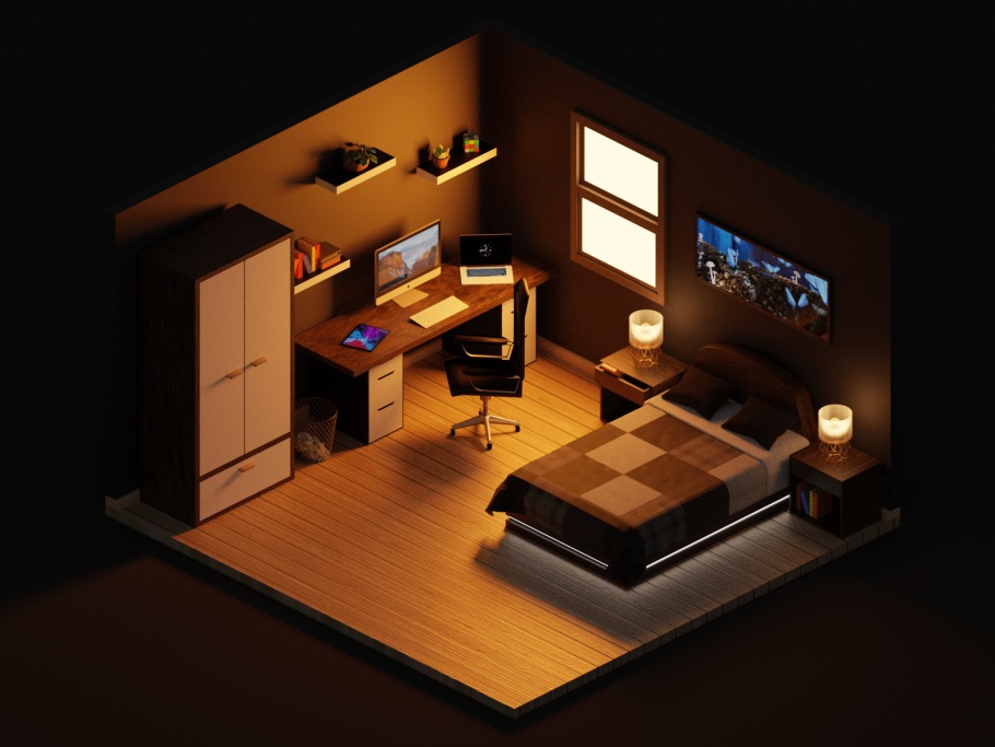 Blender 3d изометрия