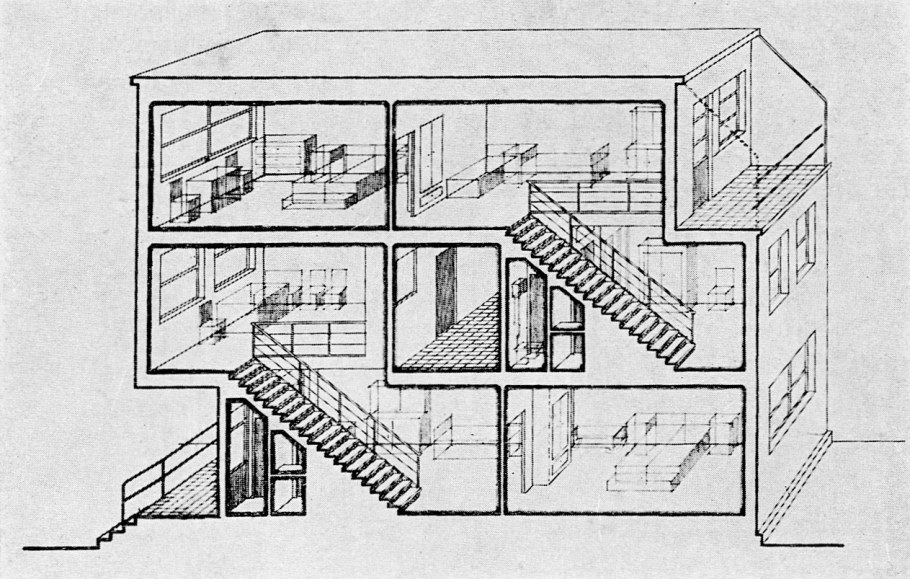 Дом Наркомфина планировка ячейки типа