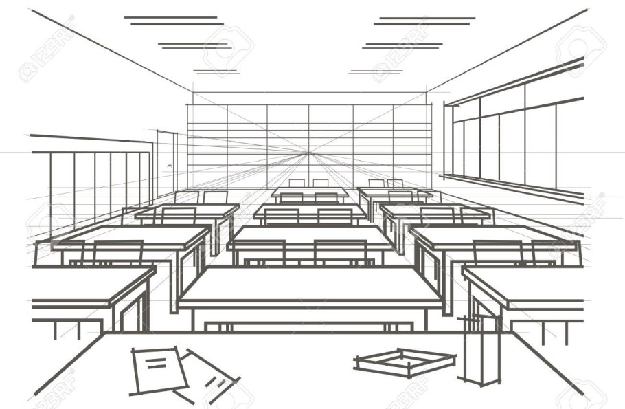 Рисунок кабинета в школе