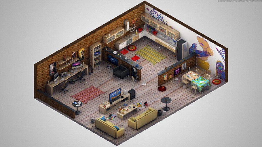 Магазинчик SIMS изометрия