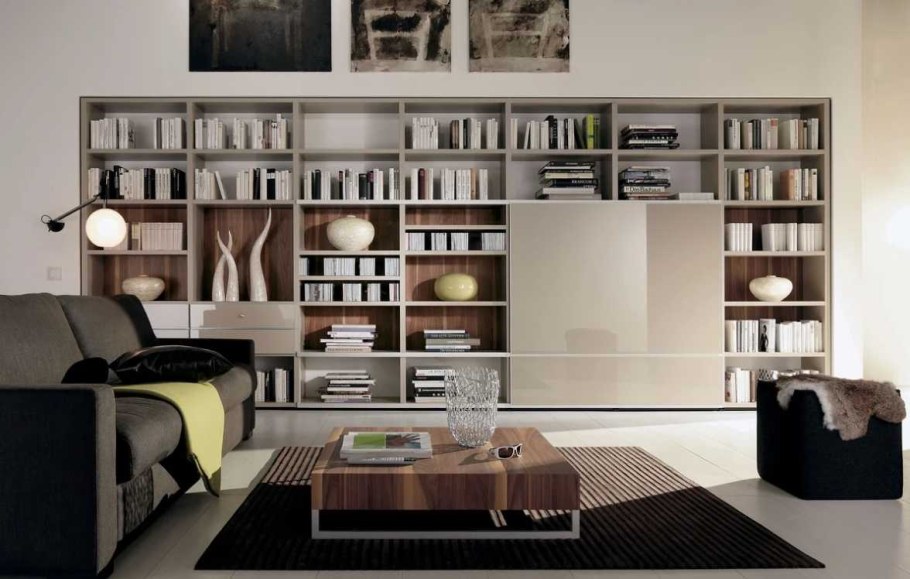 Современный книжный стеллаж