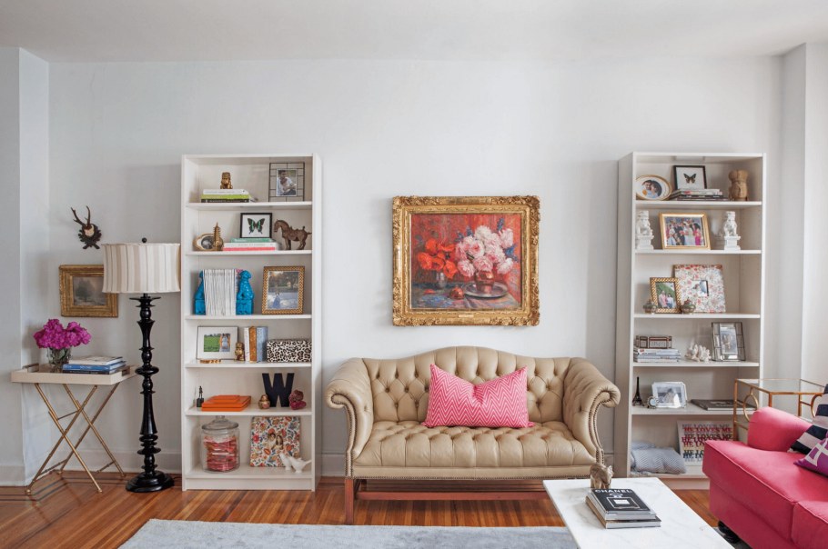 Стеллаж в интерьере