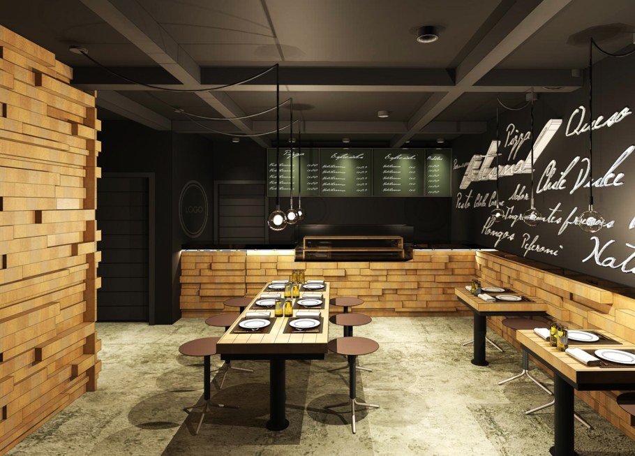 Интерьер ресторана в стиле лофт