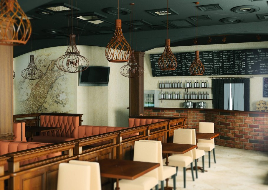 Итальянская пиццерия интерьер