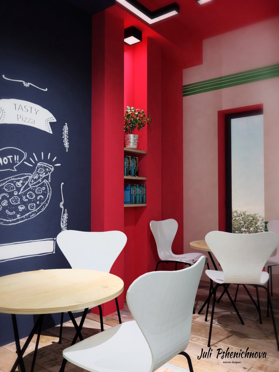 Пиццерия дизайн интерьера