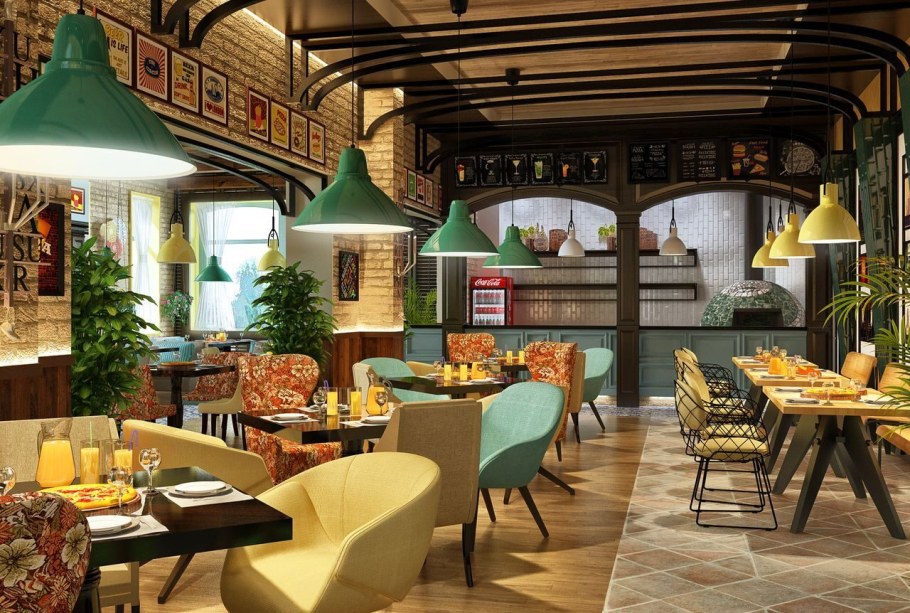 Итальянское кафе интерьер