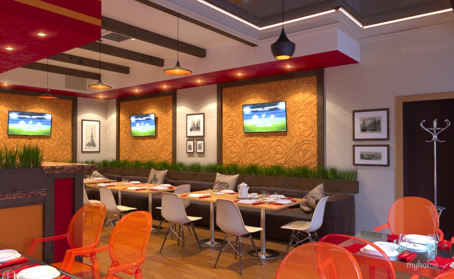 Интерьер молодежного кафе