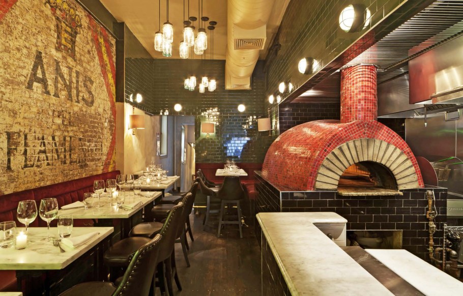 Пиццерия в Италии интерьер