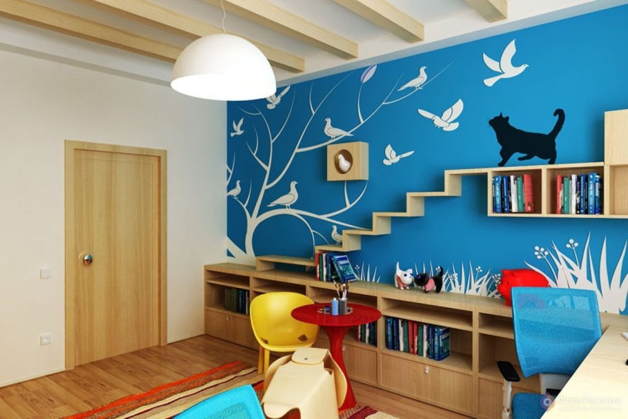 Цвет стен в детской мальчику