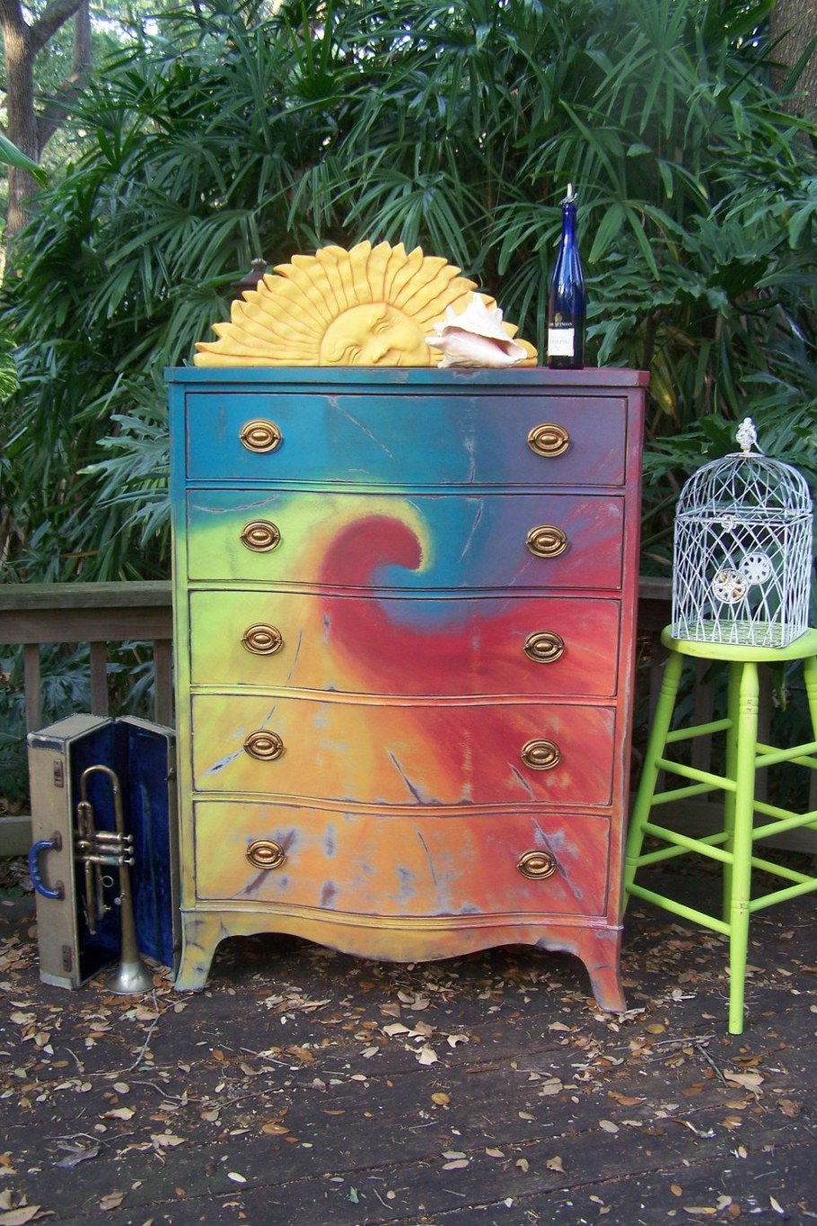 Мебель крашеная акриловыми красками