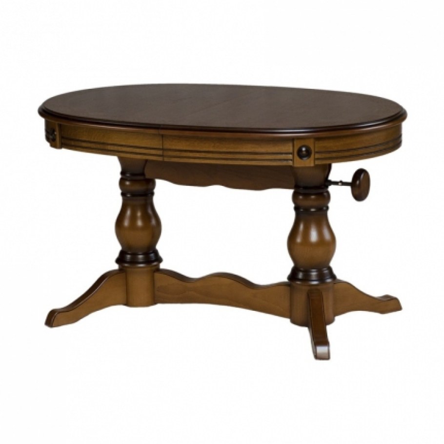 Журнальный столик трансформер овальный