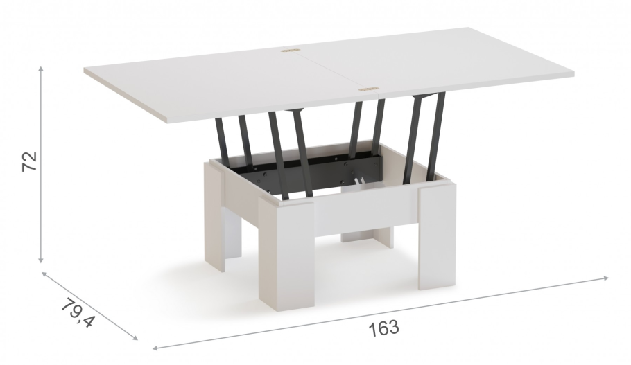 Стол-трансформер в2110 белый