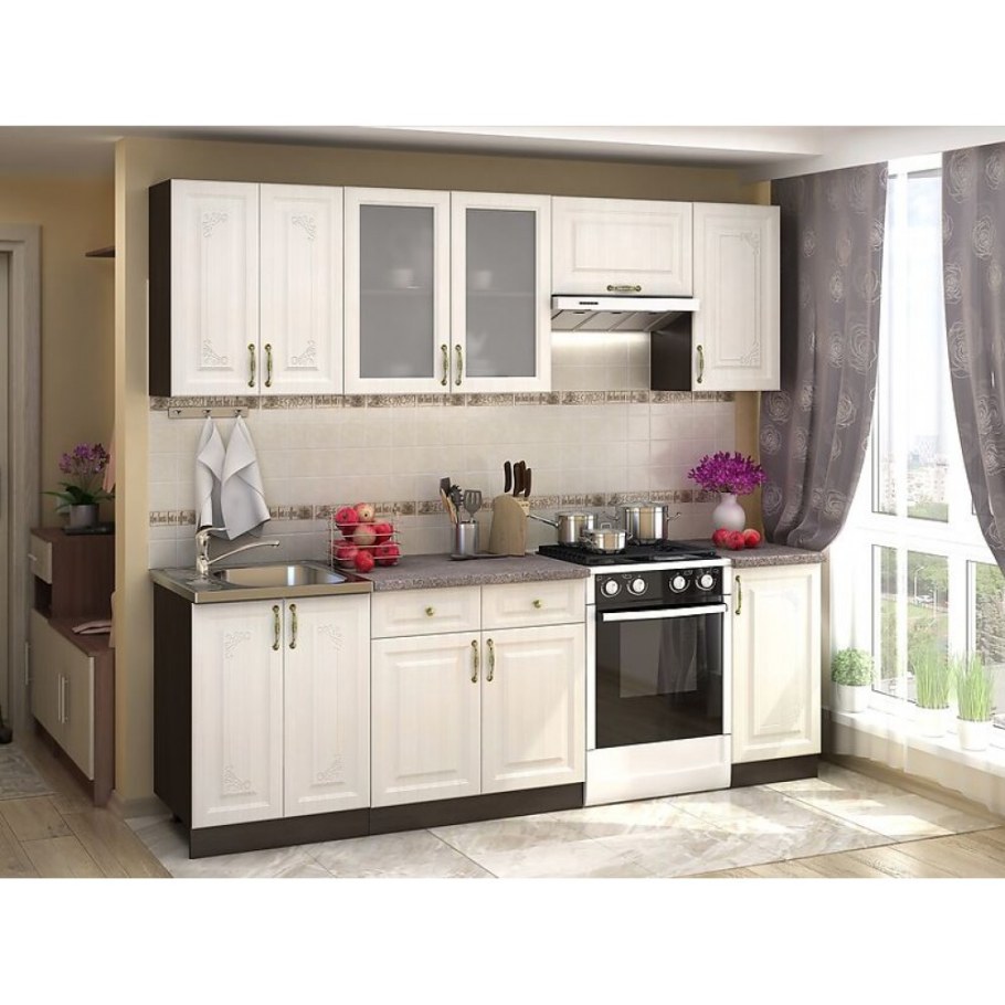 Кухня модульная Виктория Сандал белый