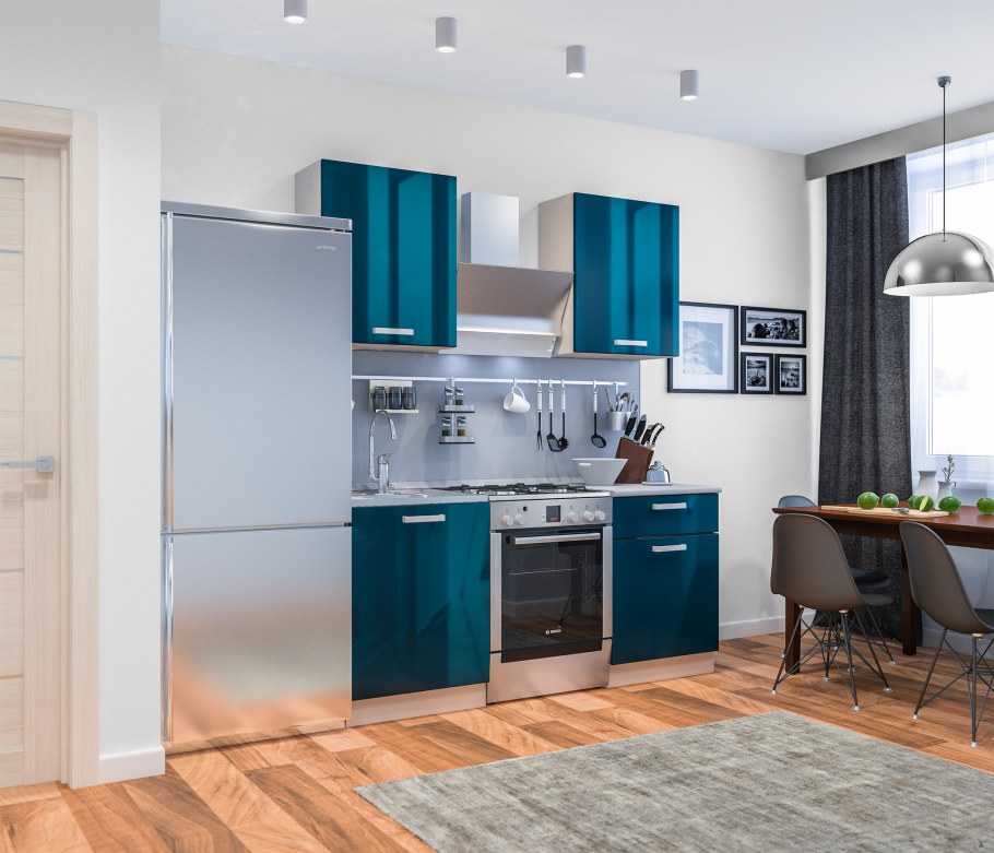Кухня Регина Столплит Аквамарин