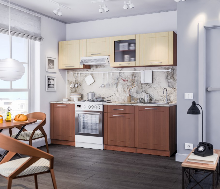 Столплит кухни вишня