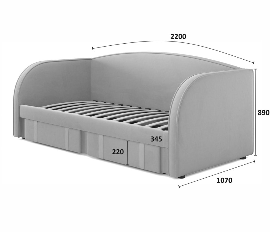 Кровать 213 SB односпальная (900*2000)