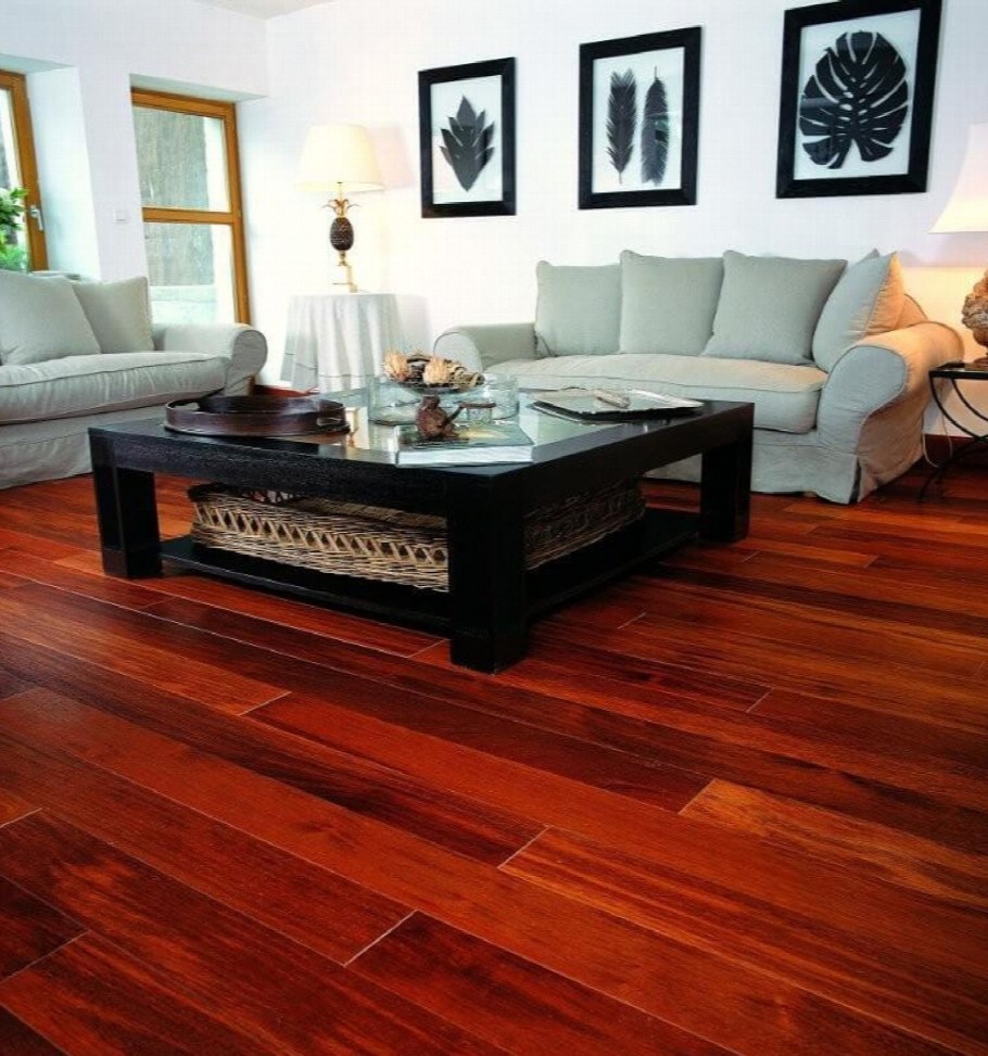 Красный ламинат в интерьере