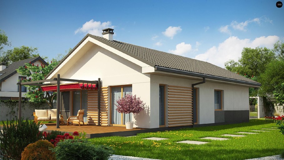 Одноэтажный дом 60 кв.м z500