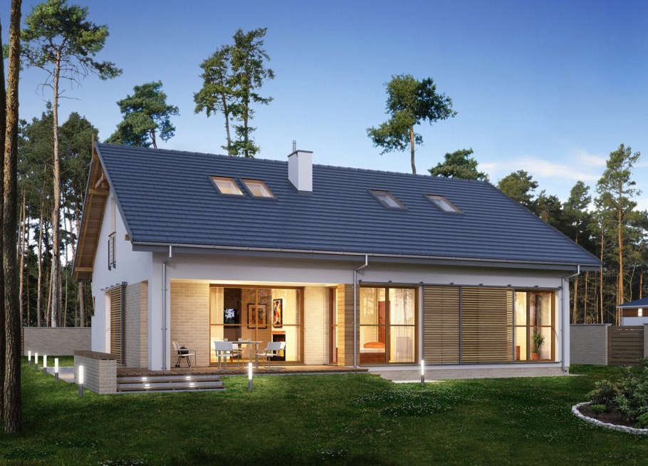 Дом с мансардой одноэтажный z500