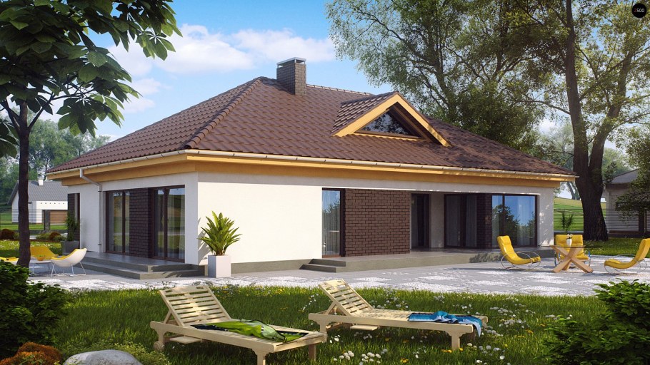 Z500 дом с мансардой с гаражом