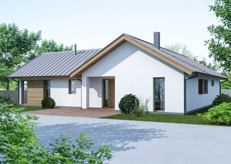 Z500 проекты одноэтажных домов с террасой