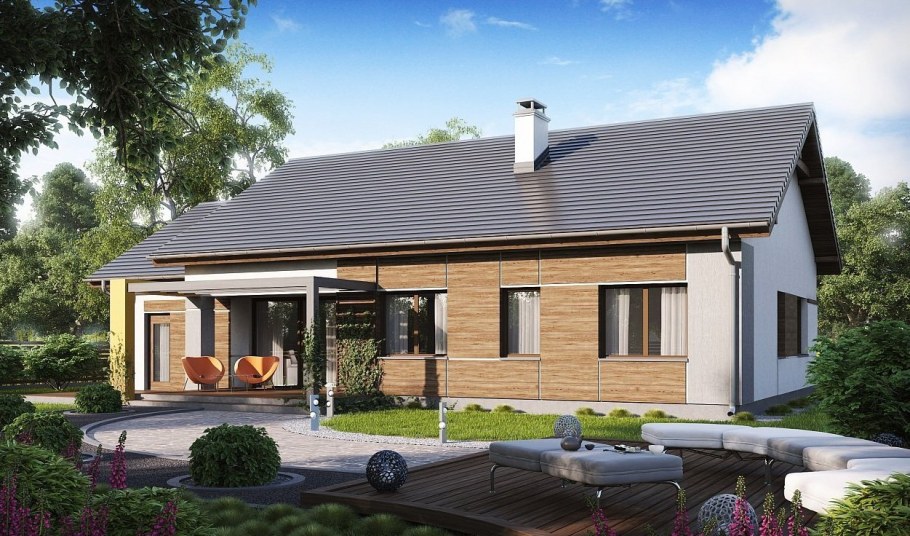 Z500 проекты одноэтажных с террасой