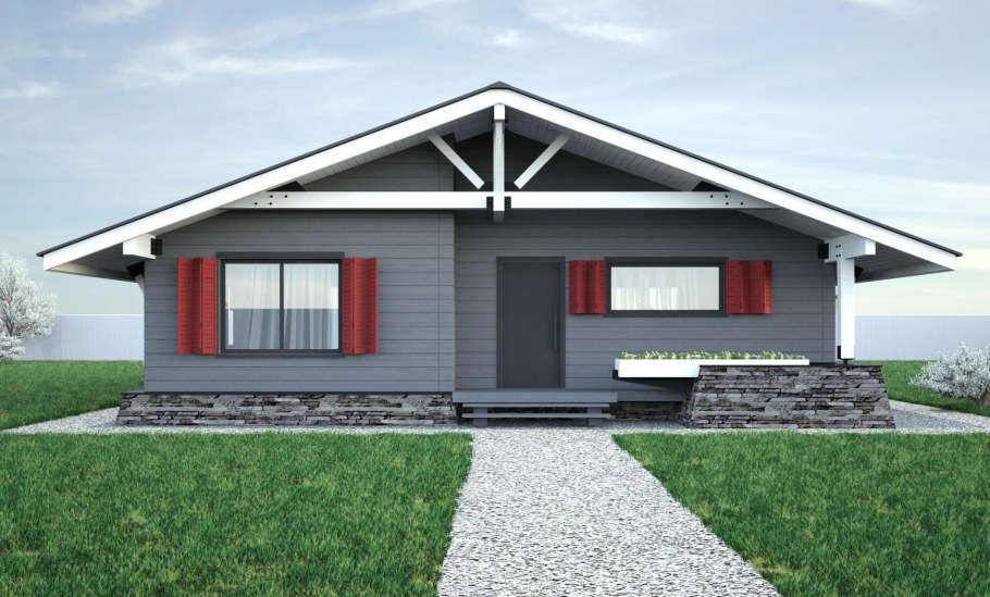 Одноэтажный дом 60 кв.м z500