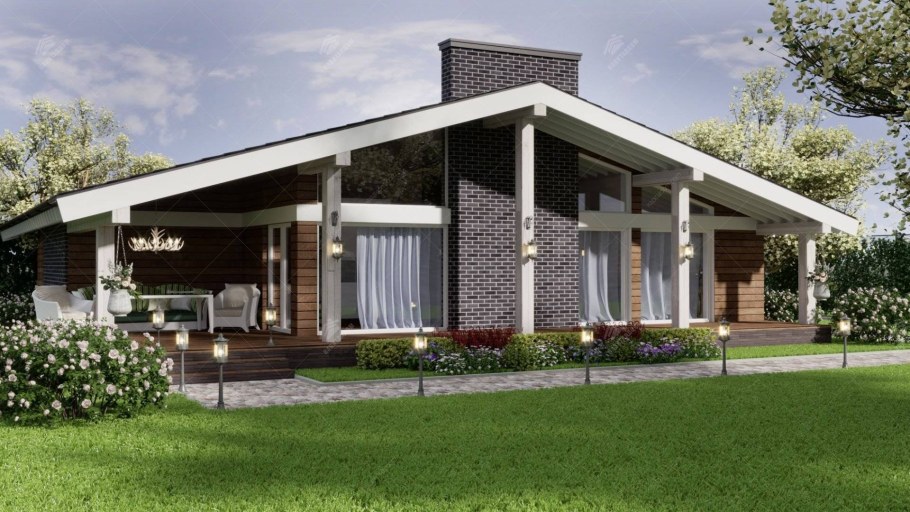 Шале из клееного бруса Алпин проект