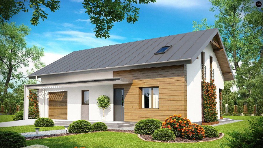 Z500 проекты одноэтажных домов с гаражом