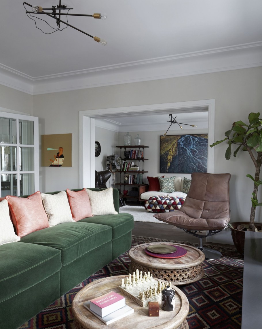 Розовый и зеленый в интерьере