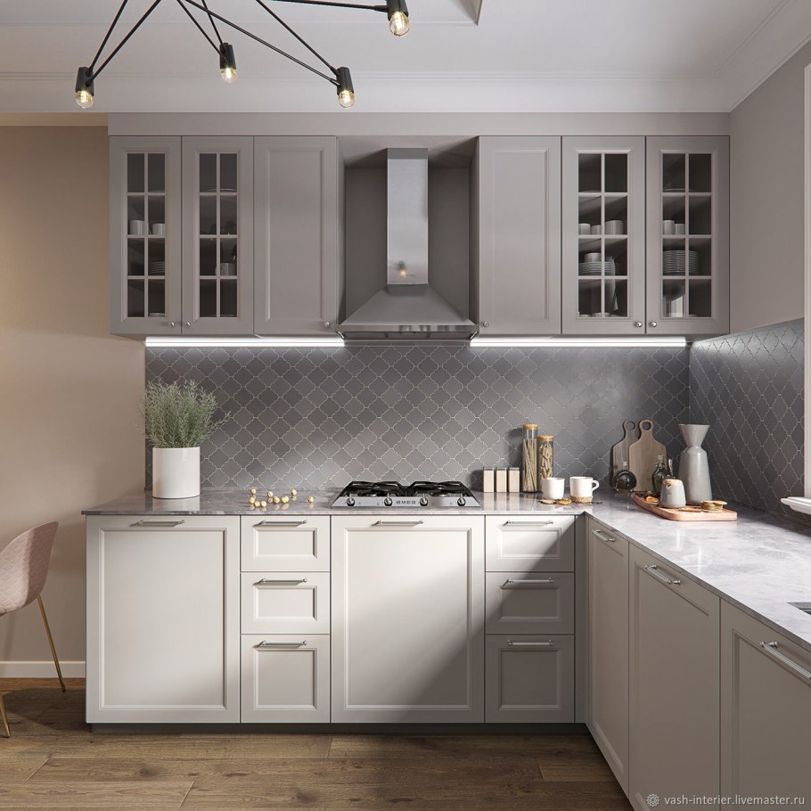 Кухня Неоклассика 2022 серая