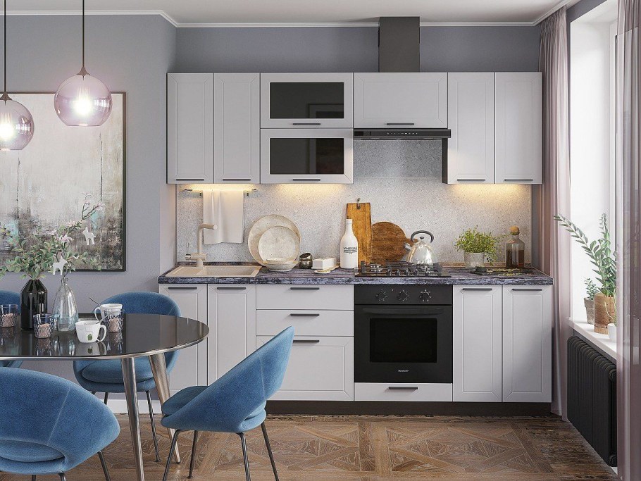 Кухня Глетчер маренго Силк