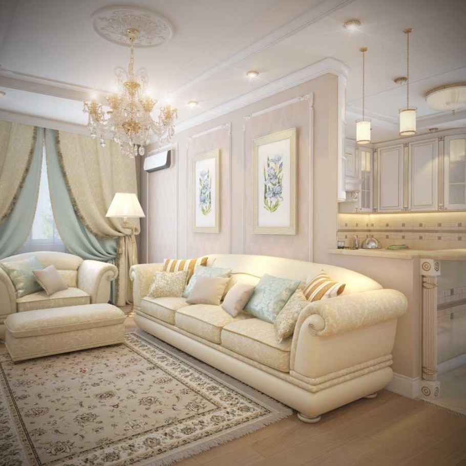 Гостиная в классическом стил