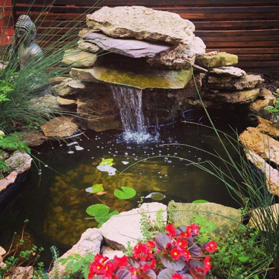 Альпийская горка с водопадом