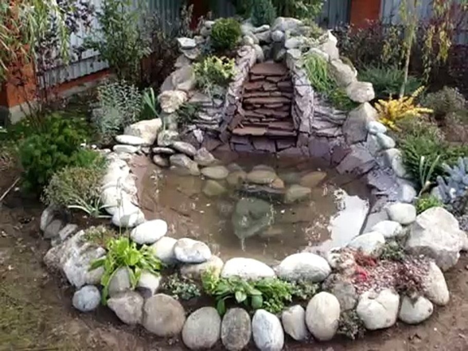 Фонтан с прудиком на участке