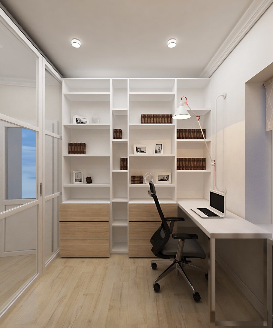 Гардеробная с рабочим местом