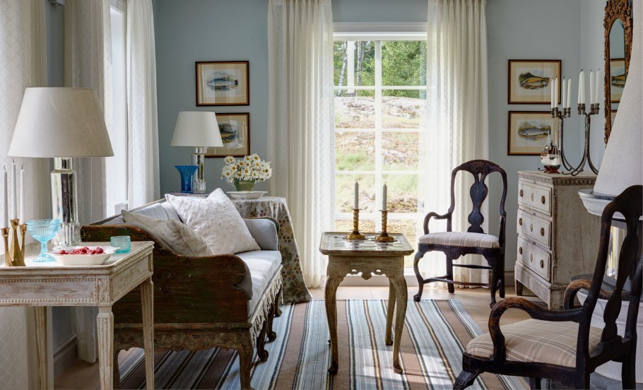 Скандинавский густавианский интерьер