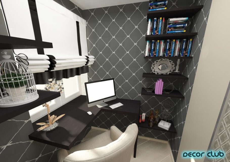 Гардеробная совмещенная с кабинетом