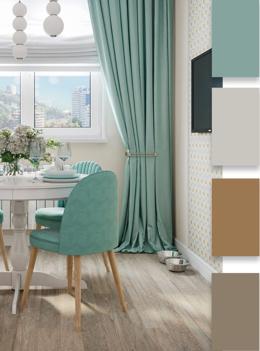 Модное сочетание цветов в интерьере