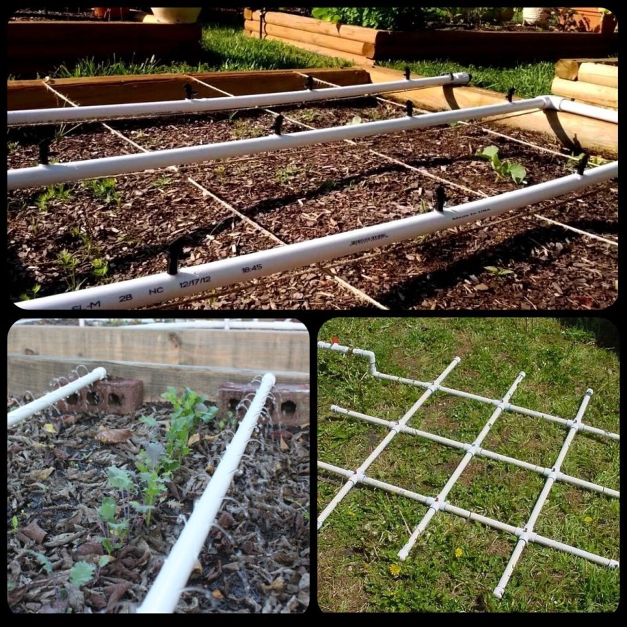 Подпорки из труб для грядок