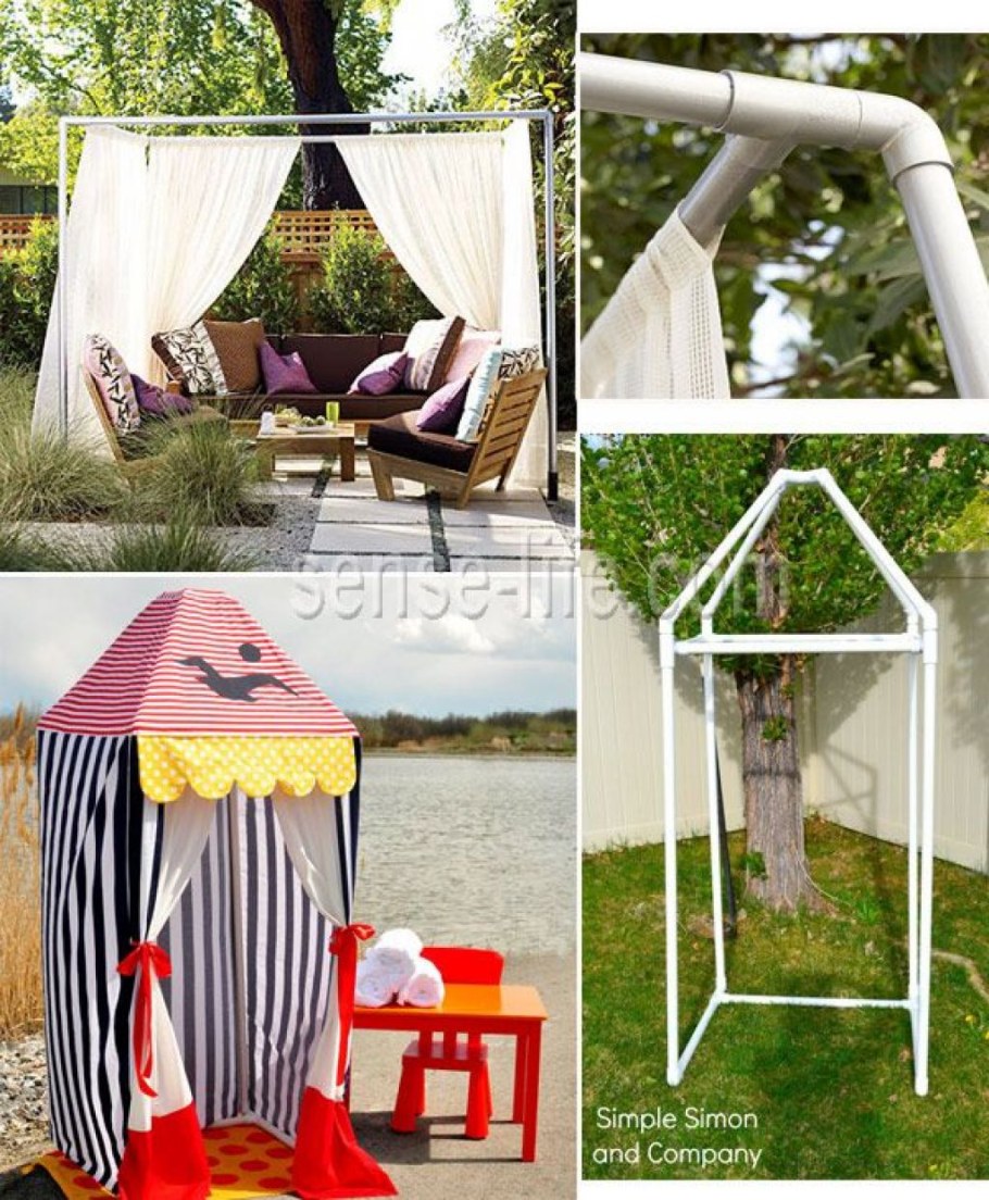 Шатер из пластиковых труб