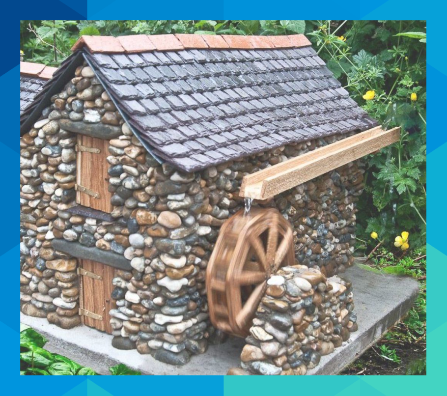 Декоративный домик из гальки