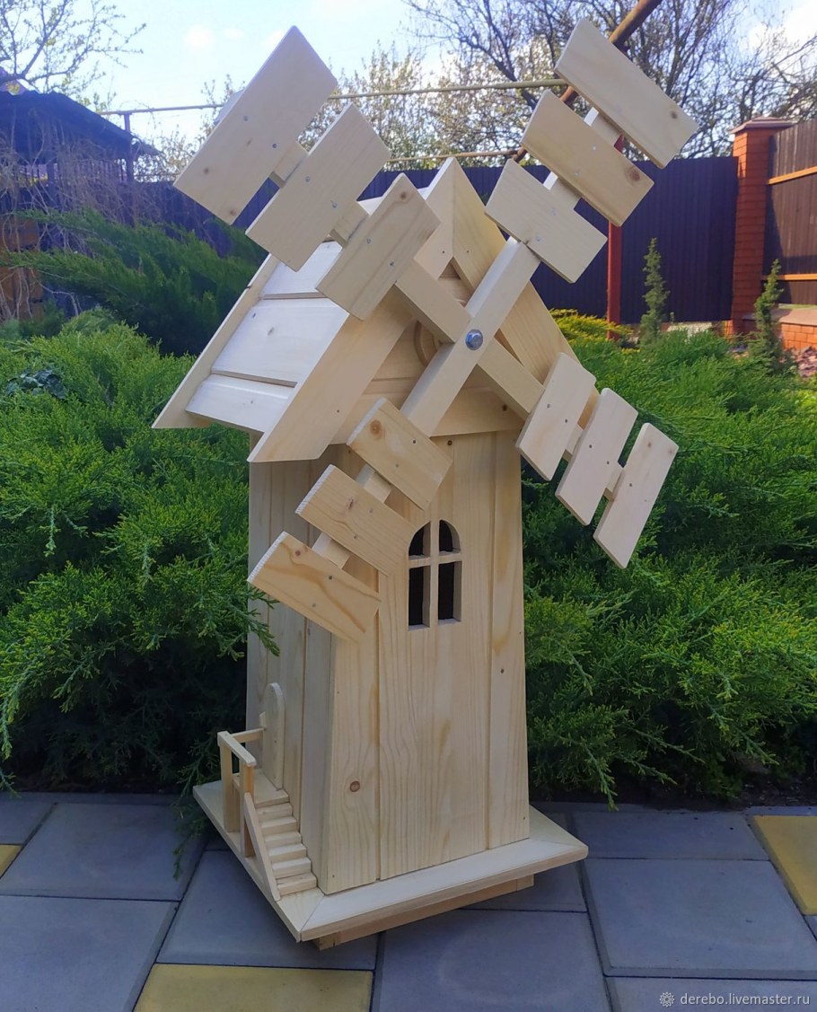 Мельница деревянная декоративная