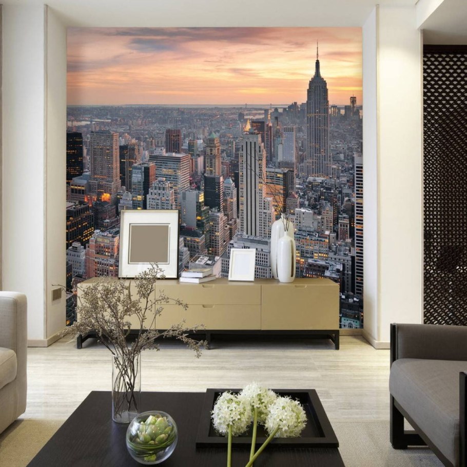 Стильные фотообои в интерьере