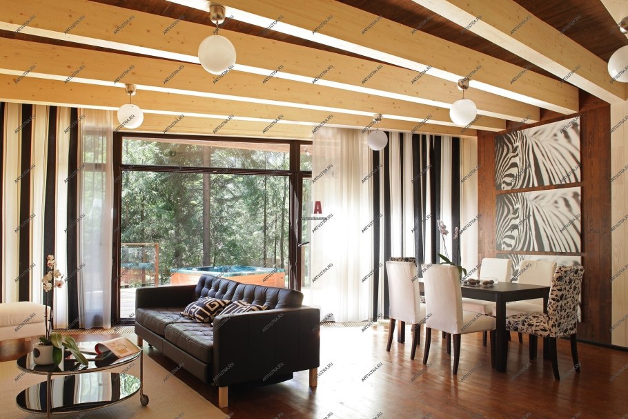 Интерьер в каркасном доме