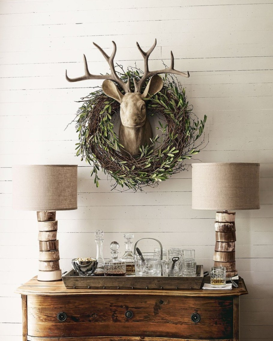 Рога из веток декор